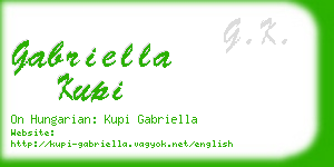 gabriella kupi business card